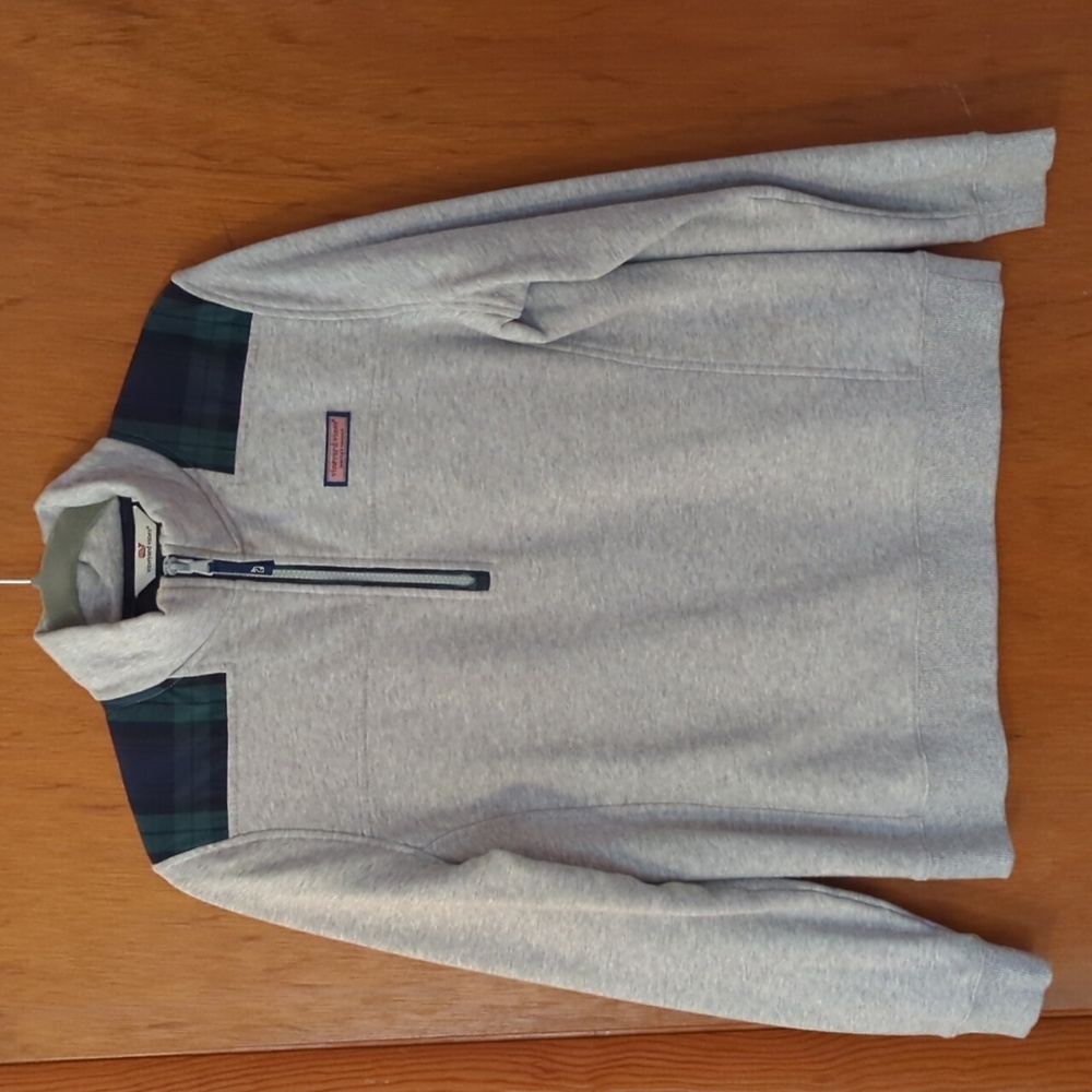 Vineyard Vines Shep Shirt quilted tartan shoulder